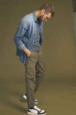 Le Temps des Cerises Pantalon Treillis Sami Kaki-Homme Pantalons & Chinos