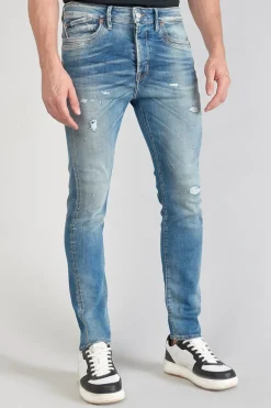 Le Temps des Cerises Perier 900/16 Tapered 7/8Eme Jeans Destroy Vintage Bleu N°4-Homme Coupe Tapered