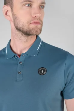 Le Temps des Cerises Polo Aron Bleu Petrole-Homme T-Shirts & Polos