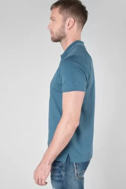 Le Temps des Cerises Polo Aron Bleu Petrole-Homme T-Shirts & Polos