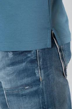 Le Temps des Cerises Polo Aron Bleu Petrole-Homme T-Shirts & Polos