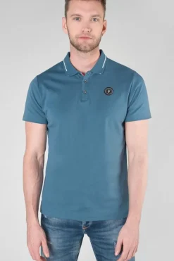 Le Temps des Cerises Polo Aron Bleu Petrole-Homme T-Shirts & Polos