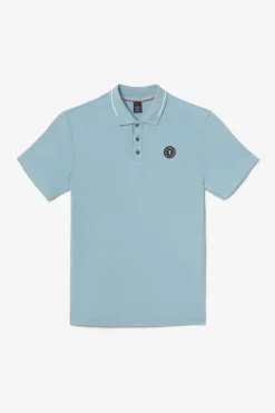 Le Temps des Cerises Polo Aron Bleu-Gris-Homme T-Shirts & Polos