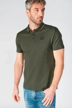 Le Temps des Cerises Polo Aron Vert Kaki-Homme T-Shirts & Polos
