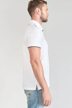 Le Temps des Cerises Polo Cotrel Blanc-Homme T-Shirts & Polos