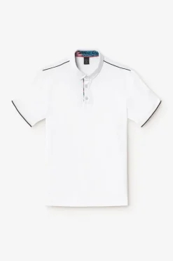 Le Temps des Cerises Polo Cotrel Blanc-Homme T-Shirts & Polos