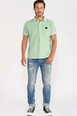 Le Temps des Cerises Polo Dylon Vert Menthe-Homme T-Shirts & Polos