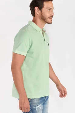 Le Temps des Cerises Polo Dylon Vert Menthe-Homme T-Shirts & Polos