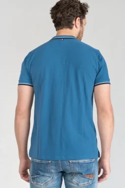 Le Temps des Cerises Polo Mota Bleu Petrole-Homme T-Shirts & Polos