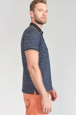 Le Temps des Cerises Polo Nevor Jacquard A Motif Feuilles-Homme T-Shirts & Polos