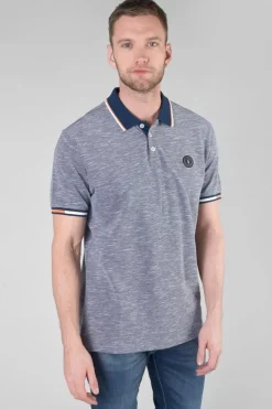 Le Temps des Cerises Polo Polar En Jersey Chine Bleu Marine-Homme T-Shirts & Polos