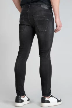 Le Temps des Cerises Power Skinny 7/8Eme Jeans Destroy Noir N°1-Homme Coupe Skinny