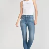 Le Temps des Cerises Power Skinny Taille Haute 7/8Eme Jeans Bleu N°3-Femme Coupe Skinny