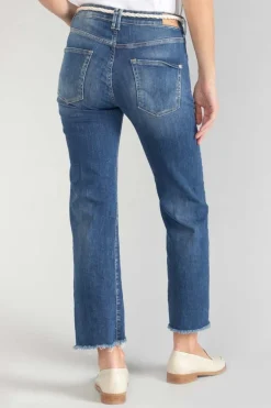 Le Temps des Cerises Pricilia Taille Haute 7/8Eme Jeans Destroy Bleu N°2-Femme Coupe Regular