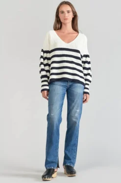 Le Temps des Cerises Pull Chrys Mariniere-Femme Pulls & Sweats & Cardigans