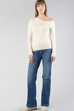 Le Temps des Cerises Pull Lina Asymetrique Sable-Femme Pulls & Sweats & Cardigans