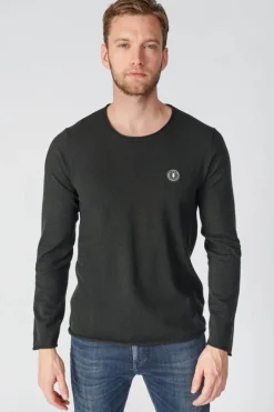 Le Temps des Cerises Pull Terry Noir-Homme Pulls & Cardigans