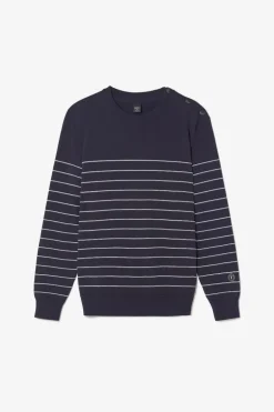 Le Temps des Cerises Pull Vogel Bleu Nuit A Rayures-Homme Pulls & Cardigans