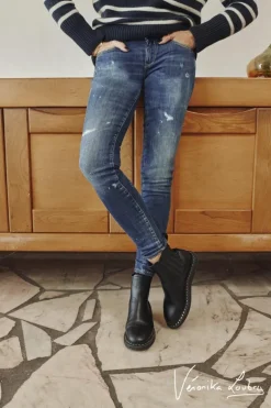 Le Temps des Cerises Pulp Slim By Veronika Loubry Jeans Bleu N°2-Femme Coupe Slim