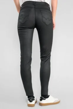 Le Temps des Cerises Pulp Slim Taille Haute 7/8Eme Jeans Enduit Noir N°0-Femme Coupe Slim