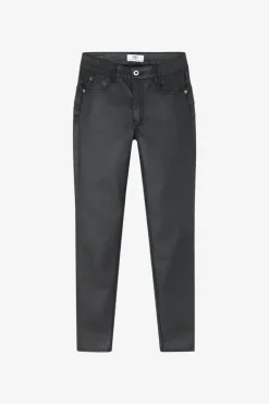 Le Temps des Cerises Pulp Slim Taille Haute 7/8Eme Jeans Enduit Noir N°0-Femme Coupe Slim