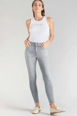 Le Temps des Cerises Pulp Slim Taille Haute 7/8Eme Jeans Gris N°3-Femme Coupe Slim