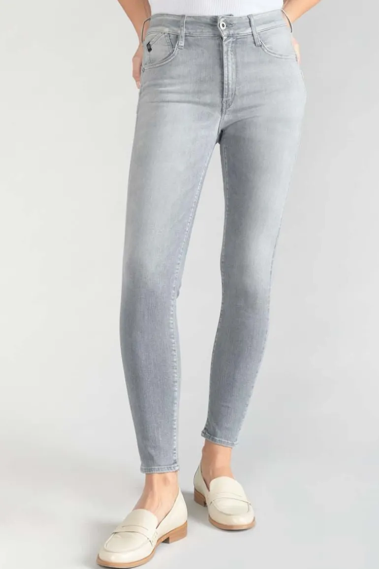 Le Temps des Cerises Pulp Slim Taille Haute 7/8Eme Jeans Gris N°3-Femme Coupe Slim