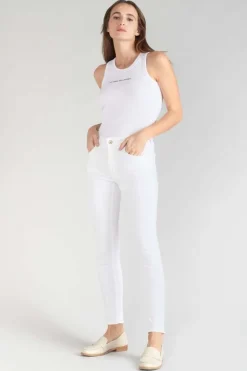 Le Temps des Cerises Pulp Slim Taille Haute 7/8Eme Jeans Blanc-Femme Coupe Slim