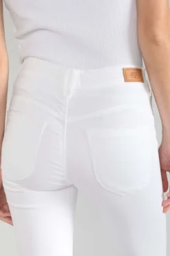 Le Temps des Cerises Pulp Slim Taille Haute 7/8Eme Jeans Blanc-Femme Coupe Slim