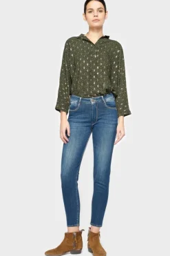 Le Temps des Cerises Pulp Slim Taille Haute 7/8Eme Jeans Bleu N°2-Femme Coupe Slim