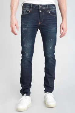 Le Temps des Cerises Raffi 900/16 Tapered 7/8Eme Jeans Destroy Bleu-Noir N°2-Homme Coupe Tapered