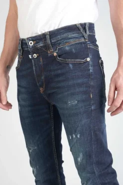 Le Temps des Cerises Raffi 900/16 Tapered 7/8Eme Jeans Destroy Bleu-Noir N°2-Homme Coupe Tapered