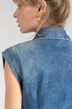 Le Temps des Cerises Robe Diderot En Jeans Bleu-Femme Robes