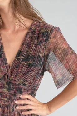 Le Temps des Cerises Robe Longue Amiel Imprimee Irisee-Femme Robes