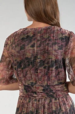 Le Temps des Cerises Robe Longue Amiel Imprimee Irisee-Femme Robes