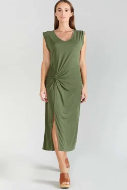 Le Temps des Cerises Robe Longue Gana Kaki-Femme Robes