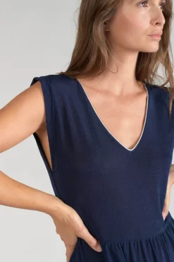 Le Temps des Cerises Robe Longue Nata Bleu Marine-Femme Robes