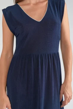 Le Temps des Cerises Robe Longue Nata Bleu Marine-Femme Robes