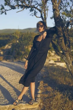 Le Temps des Cerises Robe Longue Yama Noire-Femme Robes