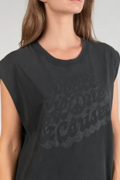 Le Temps des Cerises Robe T-Shirt Longue Poppy Noire-Femme Robes