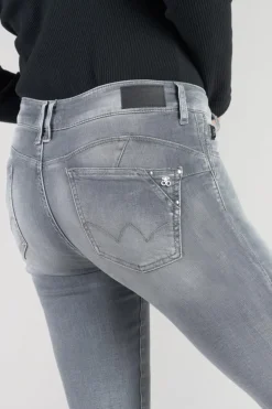 Le Temps des Cerises Roche Pulp Slim Taille Haute 7/8Eme Jeans Gris N°2-Femme Coupe Slim