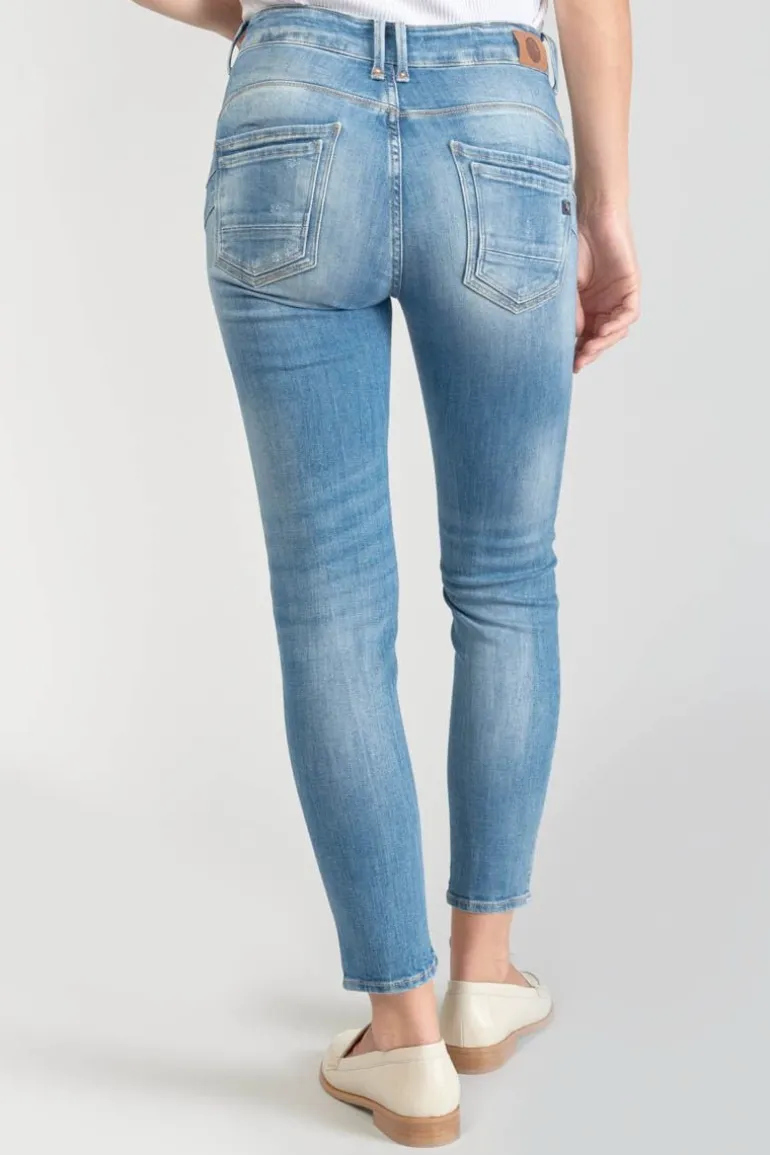 Le Temps des Cerises Sabi Pulp Slim Taille Haute 7/8Eme Jeans Destroy Bleu N°3-Femme Coupe Slim
