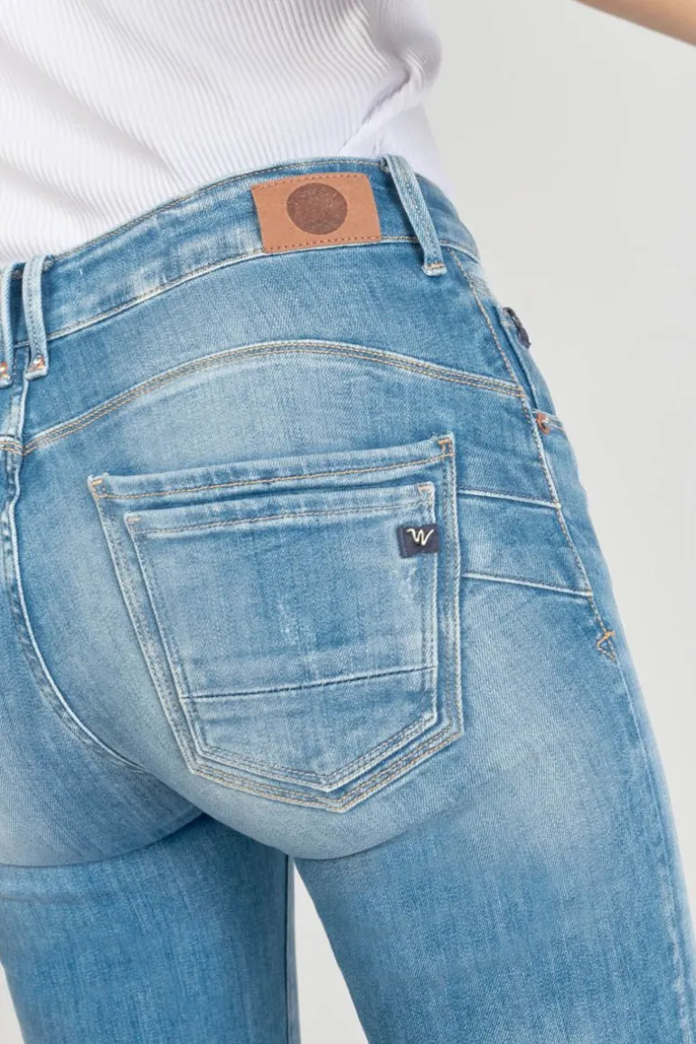 Le Temps des Cerises Sabi Pulp Slim Taille Haute 7/8Eme Jeans Destroy Bleu N°3-Femme Coupe Slim