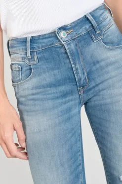 Le Temps des Cerises Sabi Pulp Slim Taille Haute 7/8Eme Jeans Destroy Bleu N°3-Femme Coupe Slim