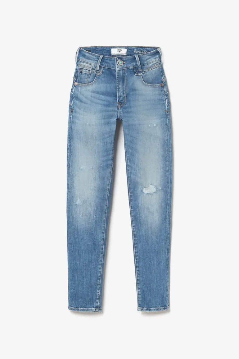 Le Temps des Cerises Sabi Pulp Slim Taille Haute 7/8Eme Jeans Destroy Bleu N°3-Femme Coupe Slim