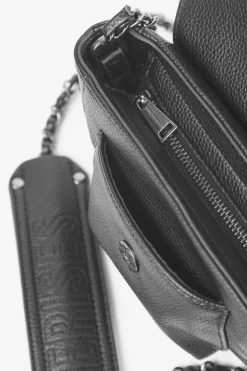 Le Temps des Cerises Sac A Bandouliere Rose Noir-Femme Sacs & Portefeuilles