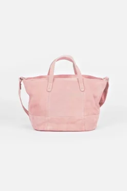 Le Temps des Cerises Sac Astier En Cuir Suede Rose Poudre-Femme Sacs & Portefeuilles