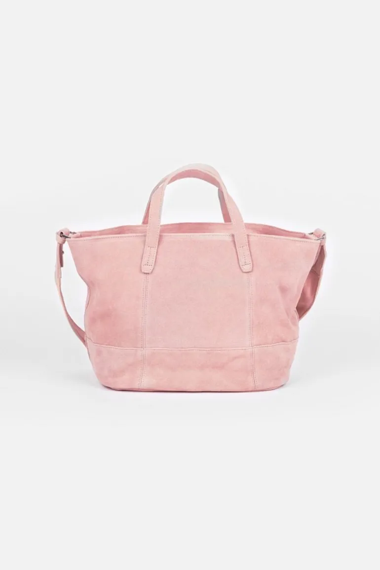 Le Temps des Cerises Sac Astier En Cuir Suede Rose Poudre-Femme Sacs & Portefeuilles