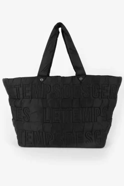 Le Temps des Cerises Sac Cabas Matelasse Luna Noir-Femme Sacs & Portefeuilles