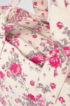 Le Temps des Cerises Sac Cabas Micky A Motif Fleuri Rose-Femme Sacs & Portefeuilles